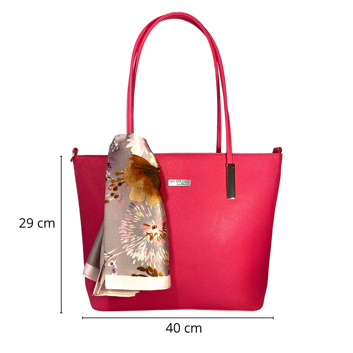 Cartera Tote Alleri Grande Rosa (capacidad para Pc) 9