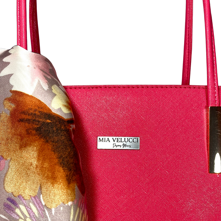 Cartera Tote Alleri Grande Rosa (capacidad para Pc) 7