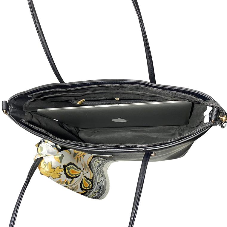 Cartera Tote Alleri Grande Negro (capacidad para Pc) 6