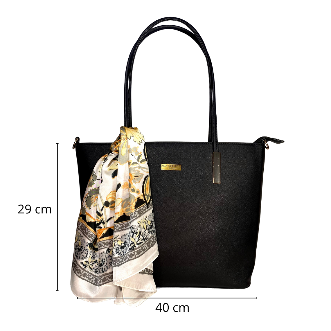 Cartera Tote Alleri Grande Negro (capacidad para Pc) 7