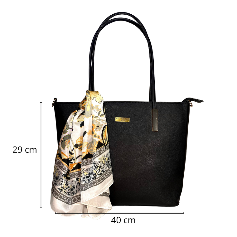 Cartera Tote Alleri Grande Negro (capacidad para Pc) 7