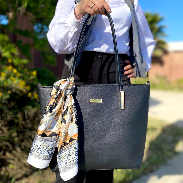 Cartera Tote Alleri Grande Negro (capacidad para Pc) 8