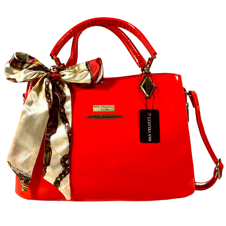 Cartera Vittoria Charol Rojo 6