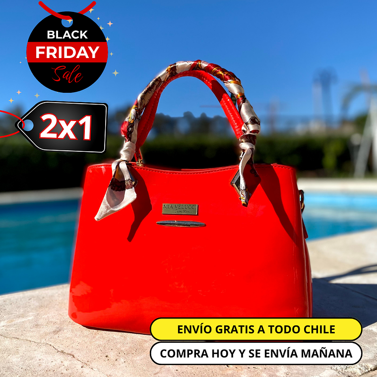Cartera Vittoria Charol Rojo 1