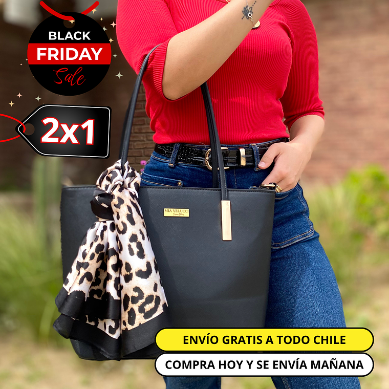 Cartera Tote Alleri Negra 1