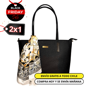 Cartera Tote Alleri Grande Negro (capacidad para Pc)