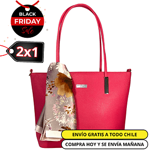Cartera Tote Alleri Grande Rosa (capacidad para Pc)