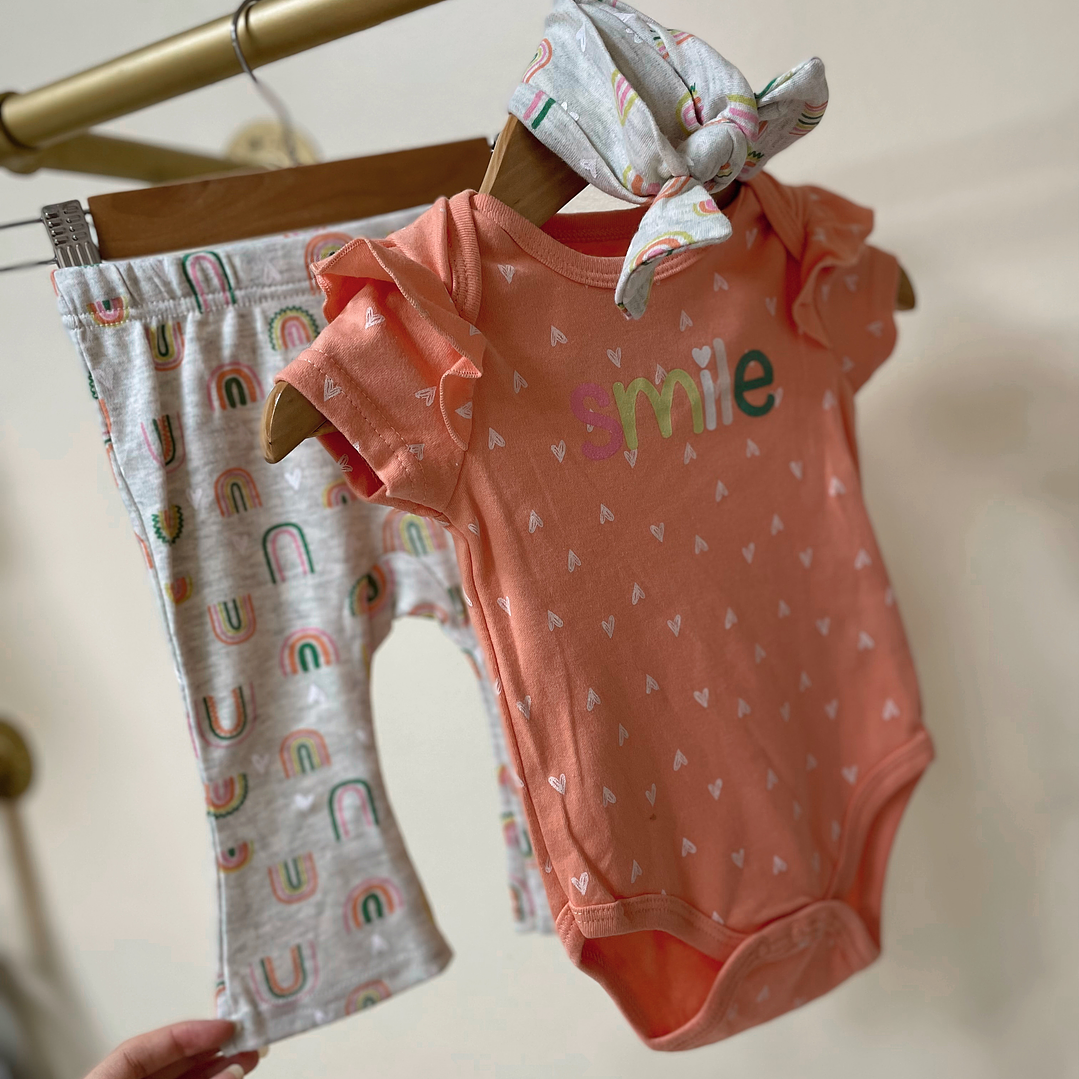 Conjunto 3 piezas bebé flare  1