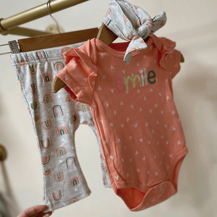 Conjunto 3 piezas bebé flare  1