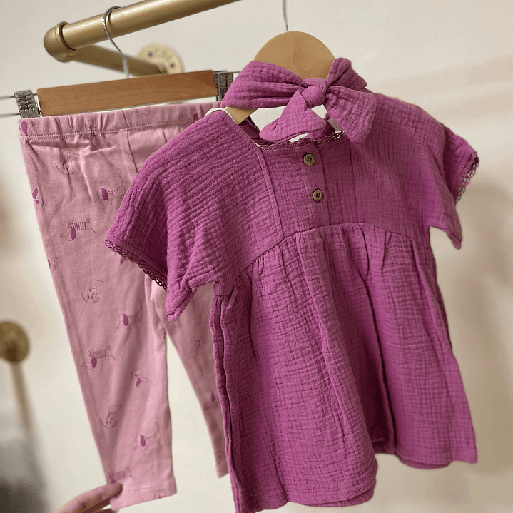 Set morado 3 piezas  1