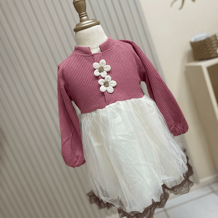 Vestido Doble Tul Rosa 1