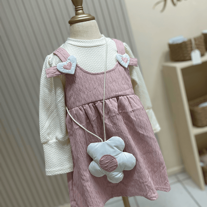 Vestido rosa - Flor  1