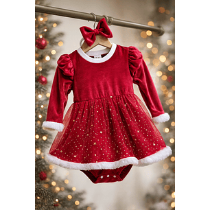 Vestido navideño glitter 