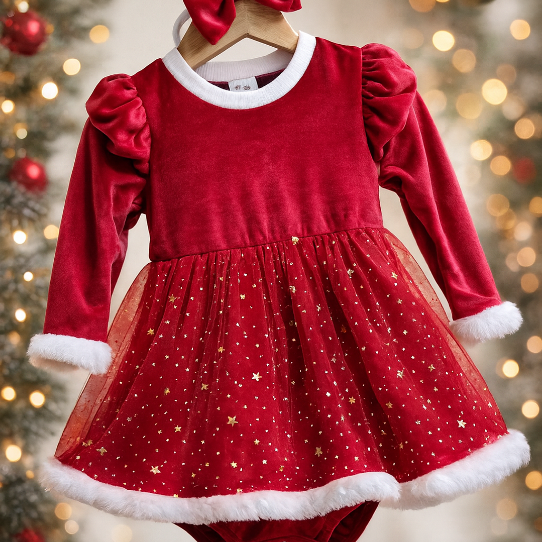 Vestido navideño glitter  1