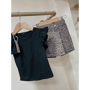 Polera + falda short print 