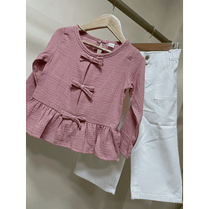 Jeans palazzo + blusa 