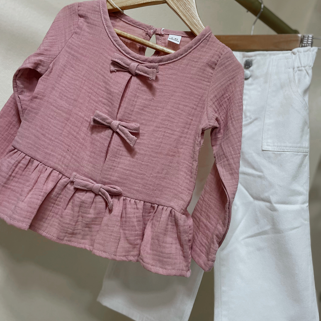 Jeans palazzo + blusa  1