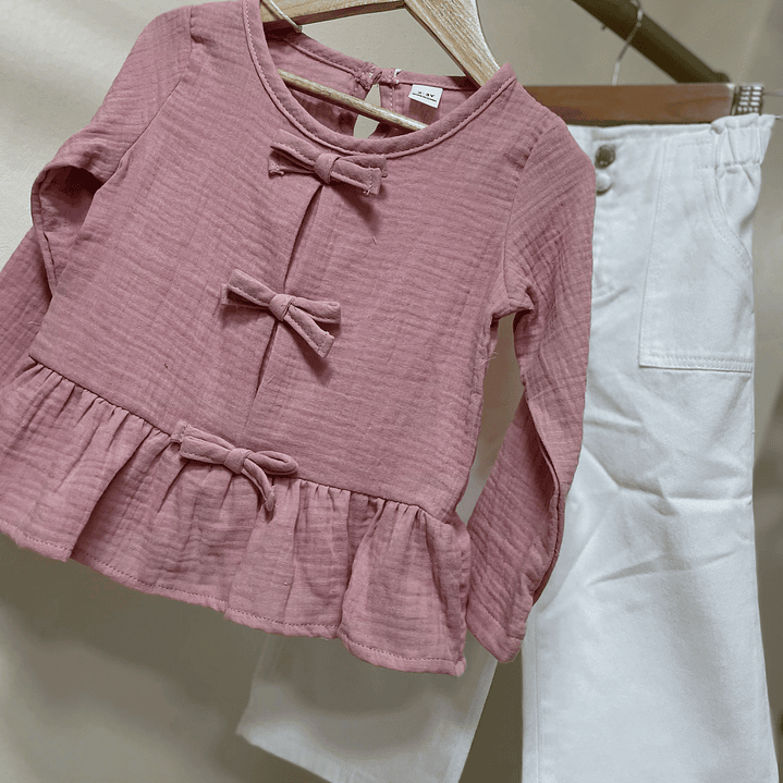 Jeans palazzo + blusa  1