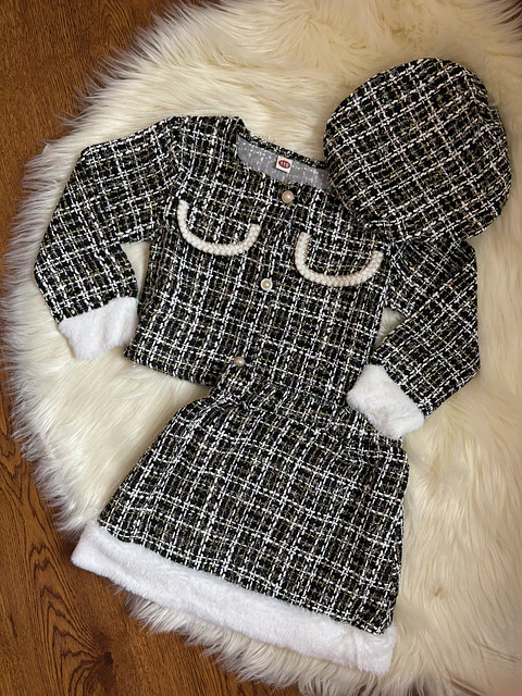 Conjunto Tweed 3 Piezas - Negro