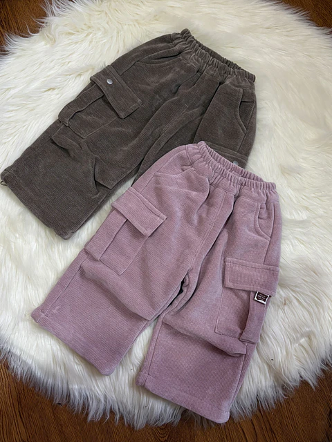 Pantalón Cargo - Forrado Rosa
