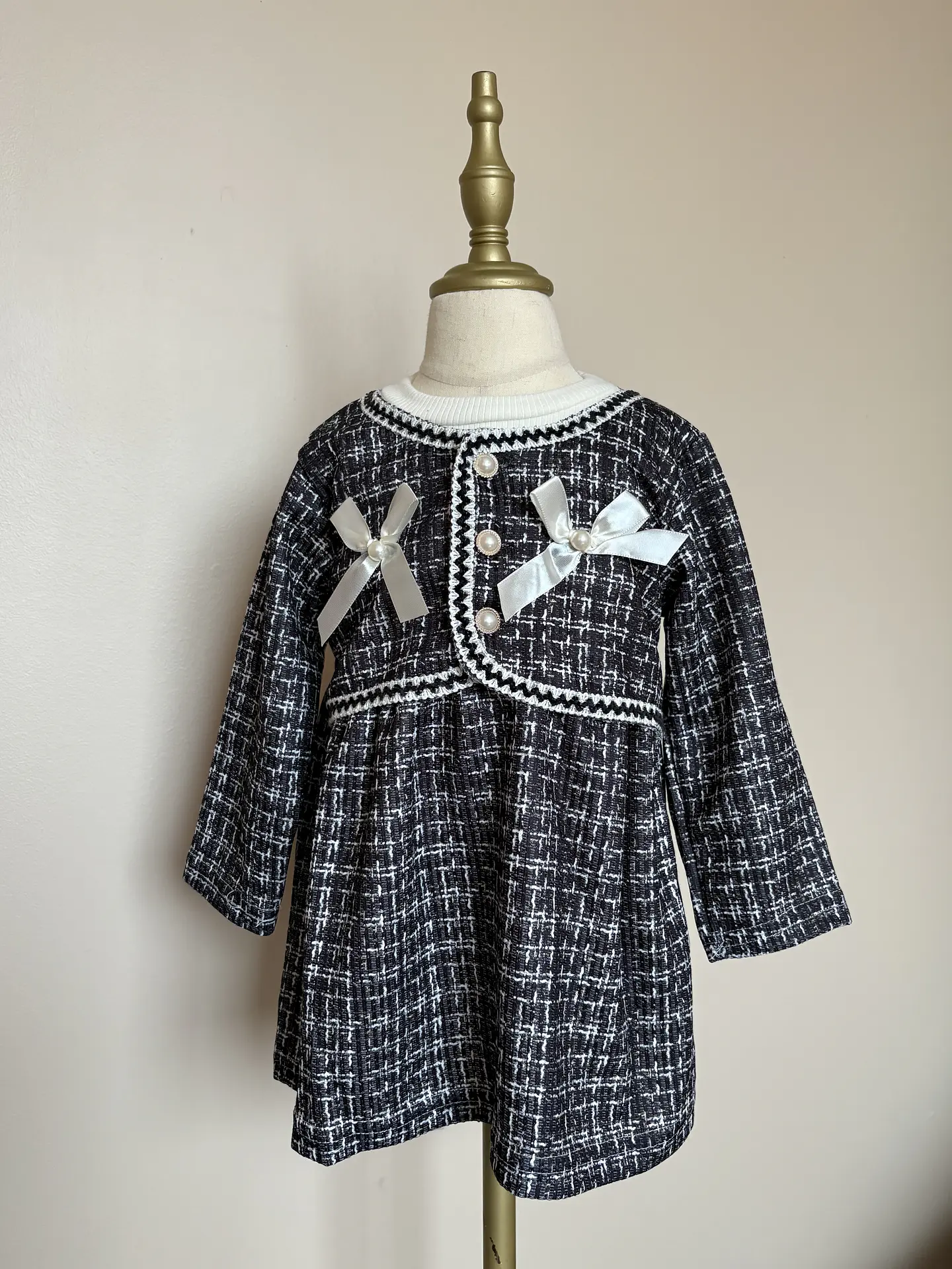 Vestido Tweed - Negro  2