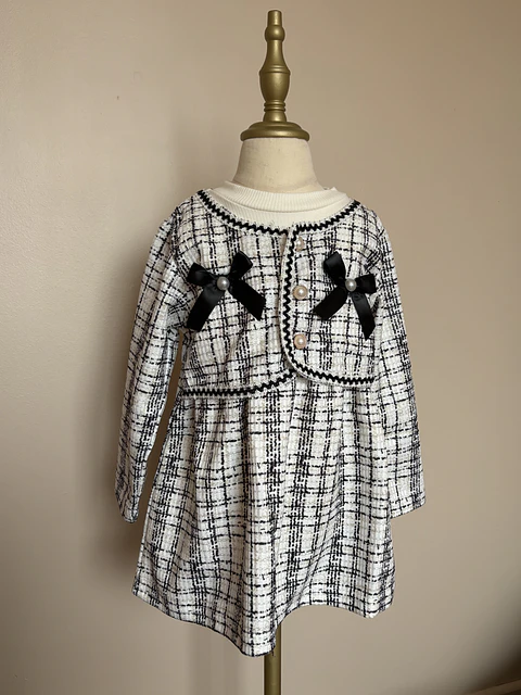 Vestido Tweed - Blanco 