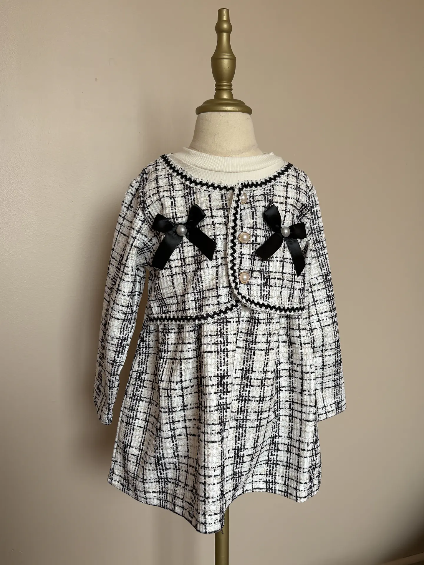 Vestido Tweed - Blanco  1