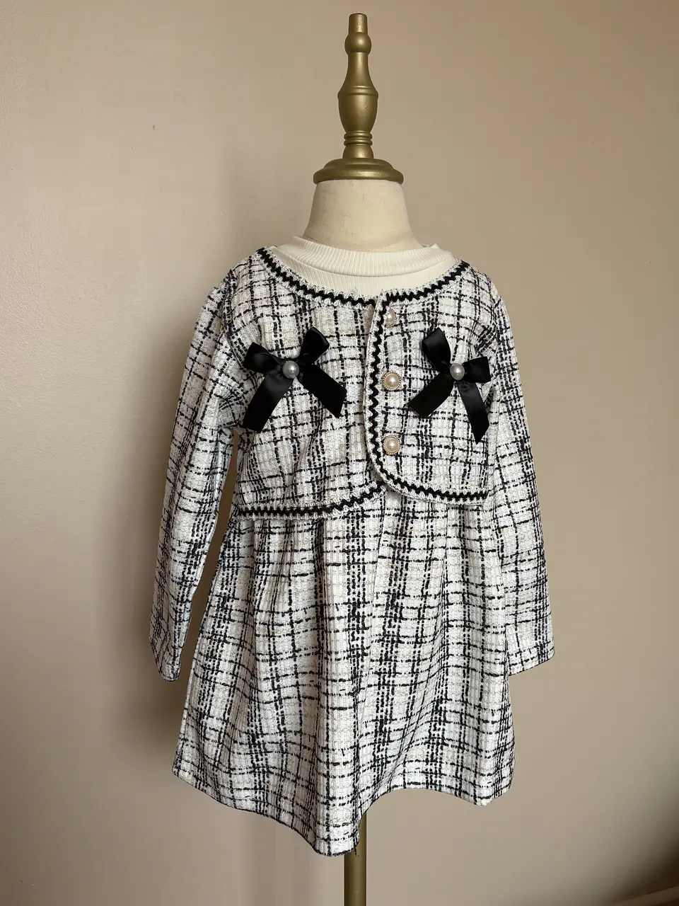 Vestido Tweed - Blanco  1