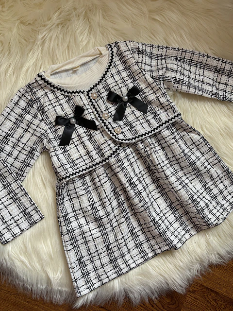 Vestido Tweed - Blanco 