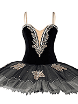 Tutu prato ornamentado, em veludo preto | ML_TUTQN | BLACK FRIDAY