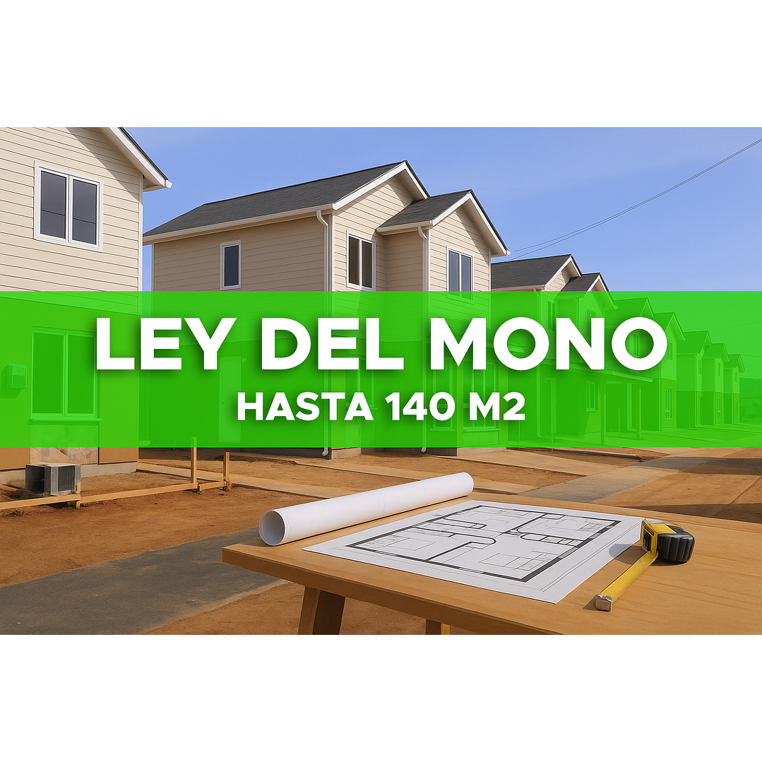Ley del Mono (Ley 20.898) Hasta 140m2 1