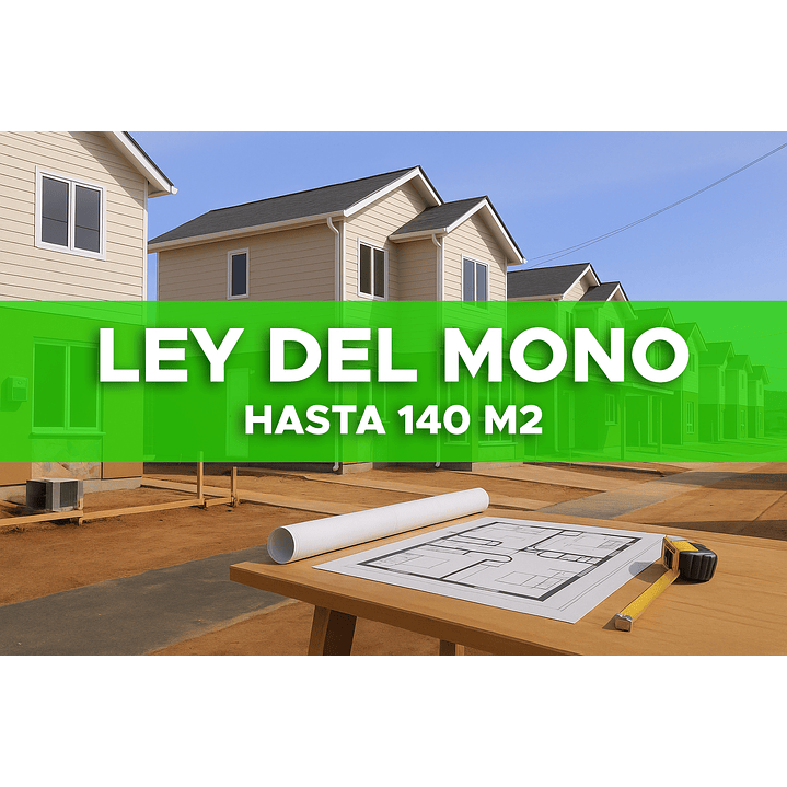 Ley del Mono (Ley 20.898) Hasta 140m2 1
