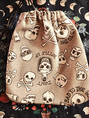 Saquito  para Cartas Diseño Calaveras