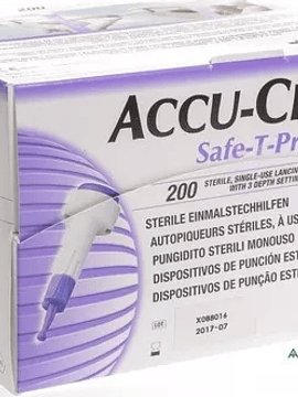 LANCETAS ACCUCHEK SAFE T PRO PLUS 200 ud.