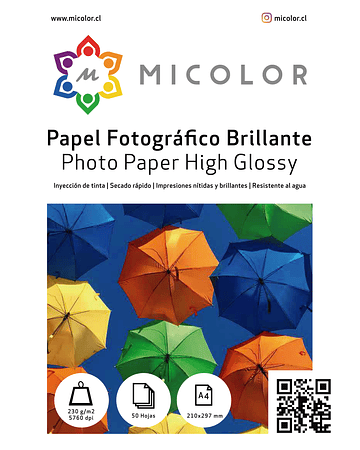 Papel Fotografico Brillante A4 230g / 1000 hojas