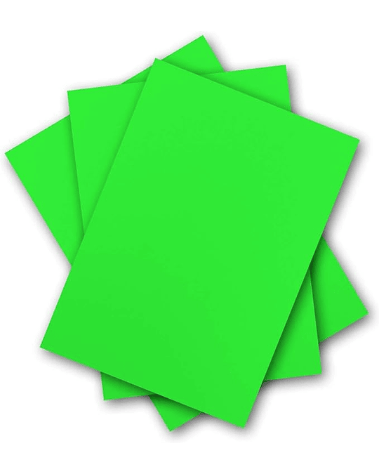 Papel Adhesivo fluorescente Verde A4 90g 50 hojas 