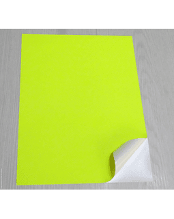 Papel Adhesivo fluorescente Amarillo A4 90g 50 hojas 