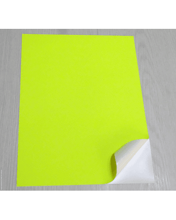 Papel Adhesivo fluorescente Amarillo A4 90g 50 hojas 