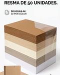 Opalina Hilada Mix  CARTA 200 g | Pack de 5 Colores en Resma de 50 Hojas