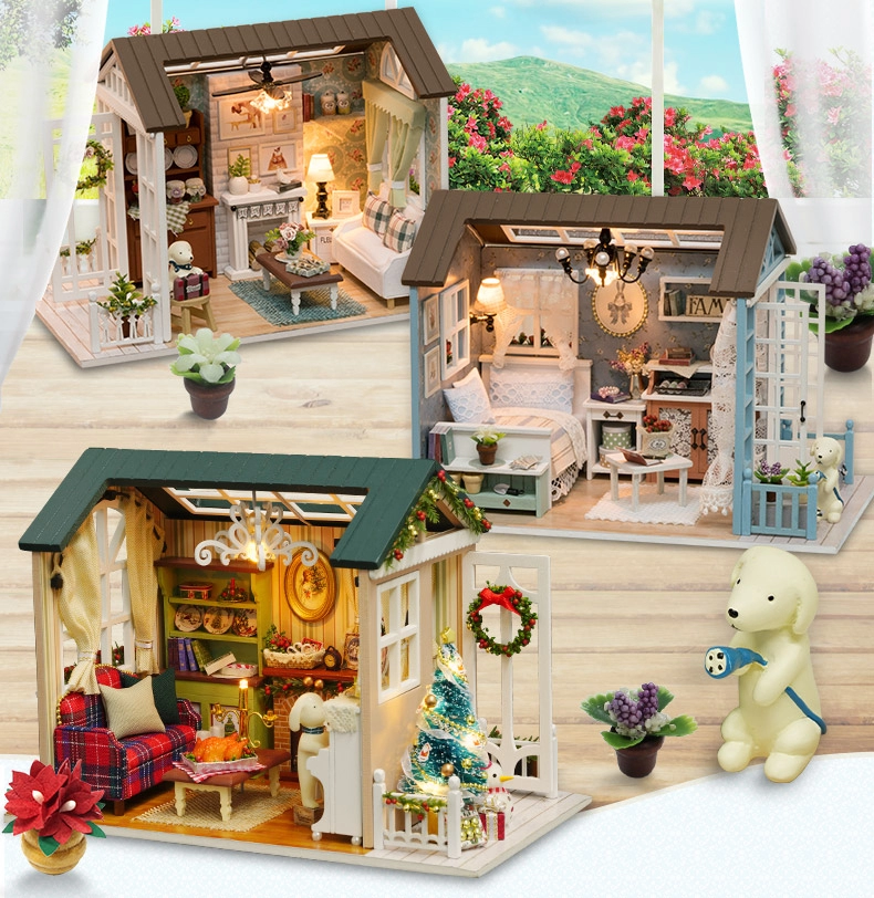 Kit de Casa de Muñecas Cosy Bathroom Miniatura DIY mini house