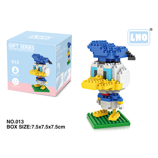 Nano Blocks Pato Donald Disney (tipo Lego 220 Piezas)
