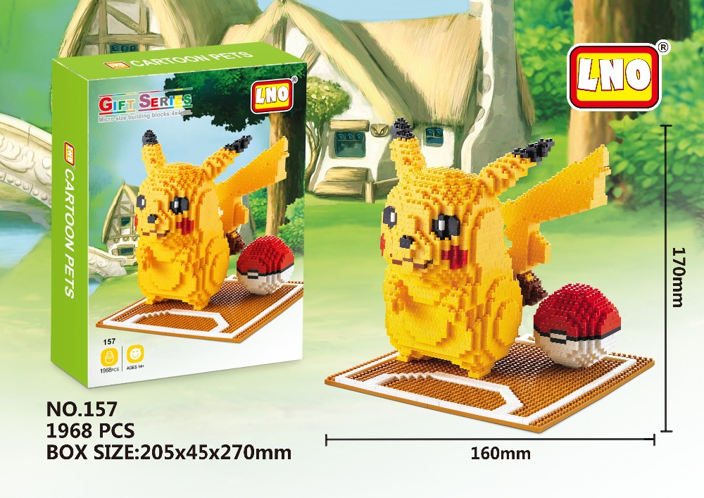 Nano Blocks Pikachu (tipo Lego 1968Piezas)