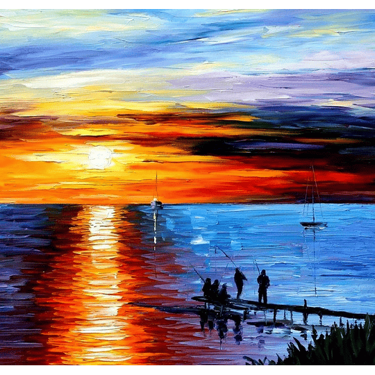 Diamond Painting Atardecer en el mar 3 (40x50cm)