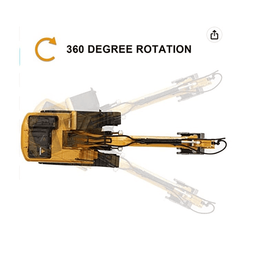 Excavadora escala 1:50 full metálico