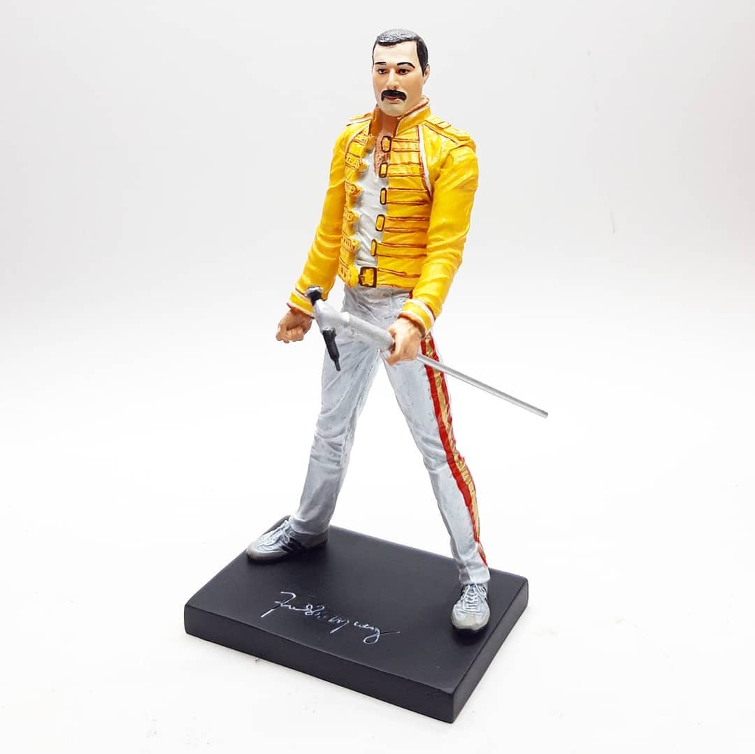 Freddie Mercury Queen Decoración Iluminacion Negro (base) / Verde ( ) Lámpara LED