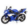 Motocicleta de carrera Yamaha YZF R1  (Azul) Escala 1/12