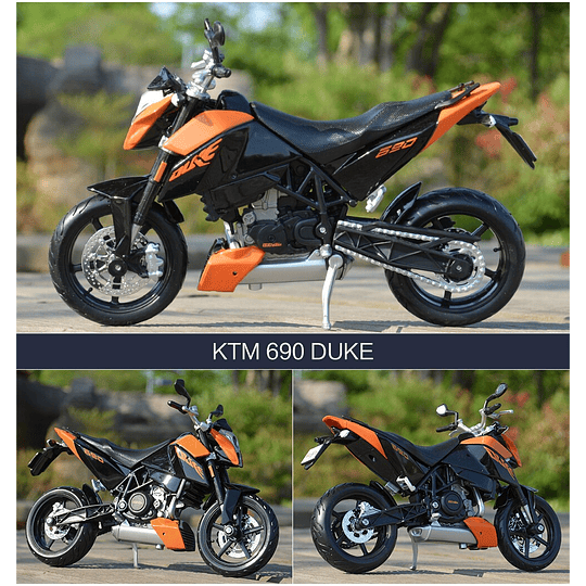 Motocicleta de carrera KTM 690 DUKE Escala 1/12