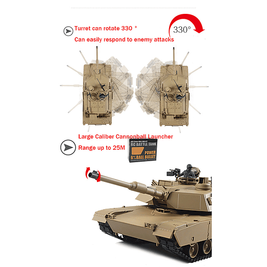 Tanque M1A2 ABRAMS  radiocontrolado