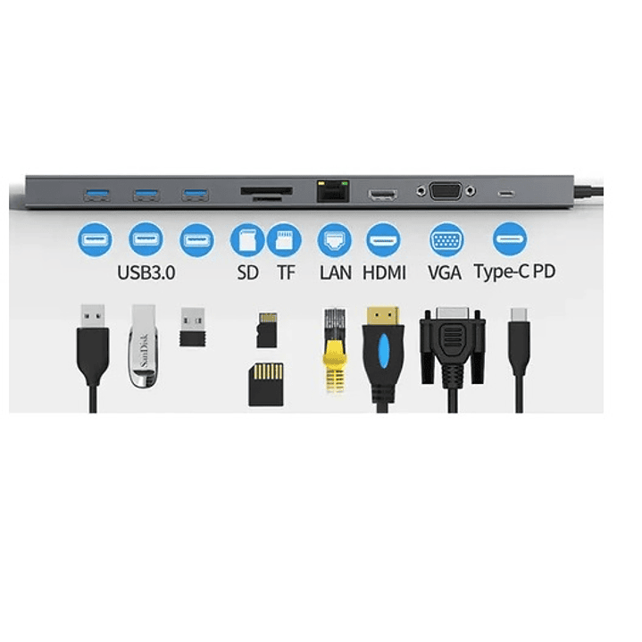 Adaptador Multipuerto USB C 10 en 1  -  ULINK UL-ADC101 3