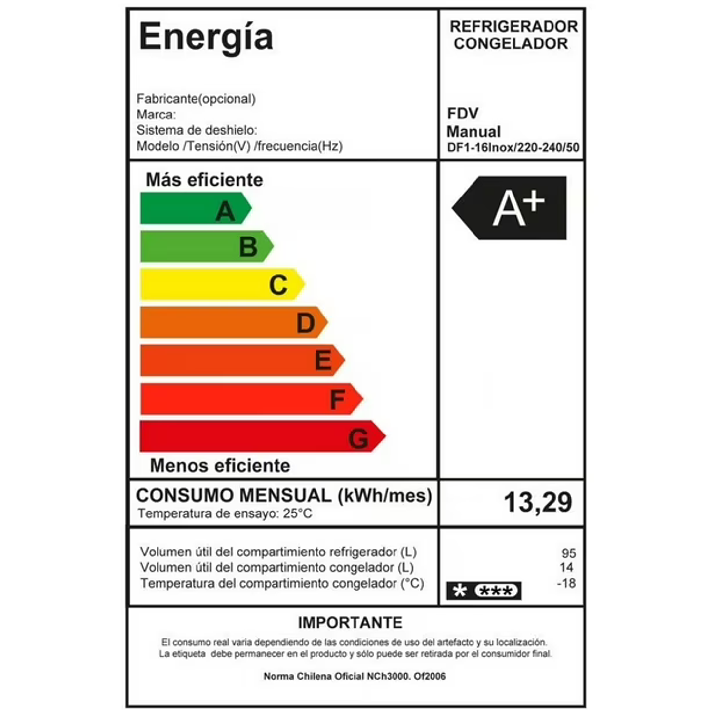 Frigobar Bajo Cubierta Elegance 109 Lts FDV 3